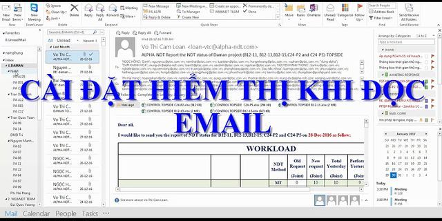 Cách hiển nội dung email trong Outlook