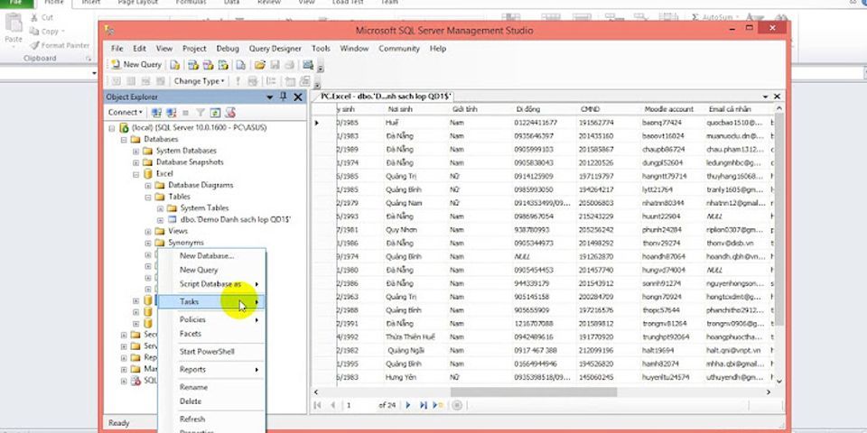 Cách Import file Excel vào SQL trong C#