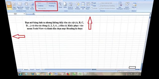 Cách làm hiện dòng tiêu de trong Excel