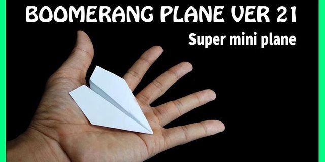 Cách làm máy bay boomerang