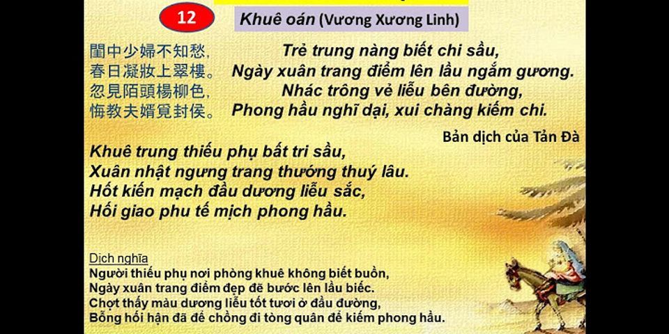 Cách làm thơ Hán Việt