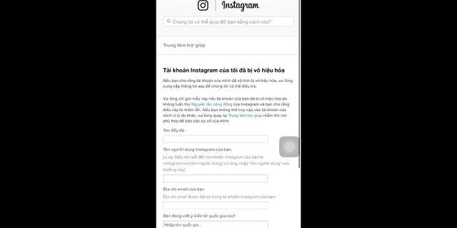 Cách mở tài khoản Instagram bị khóa