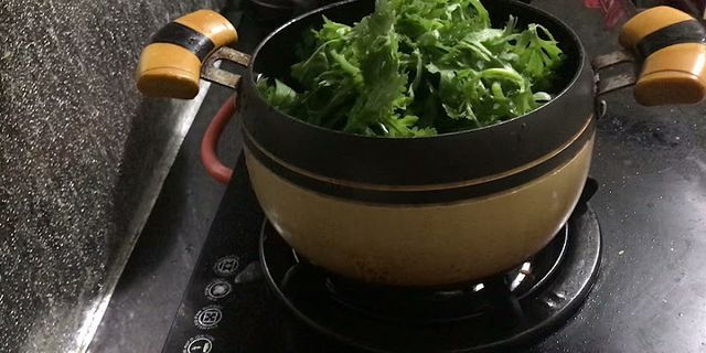 Cách nấu canh cải cúc chay