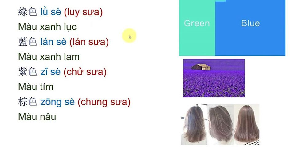 Cách nói màu sắc trong tiếng Trung