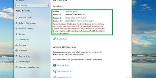 Cách sửa lỗi Windows is not activated