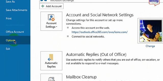Cách thay đổi ảnh đại diện trên Outlook 2010