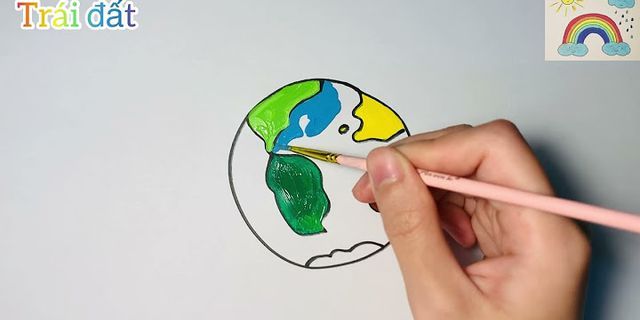 Cách vẽ trái đất cute