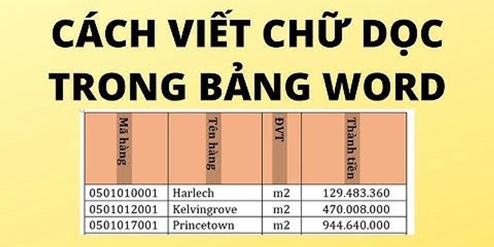 Cách viết chữ trong ô Word