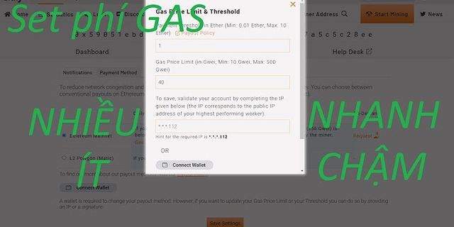 Cách xem phí gas ETH