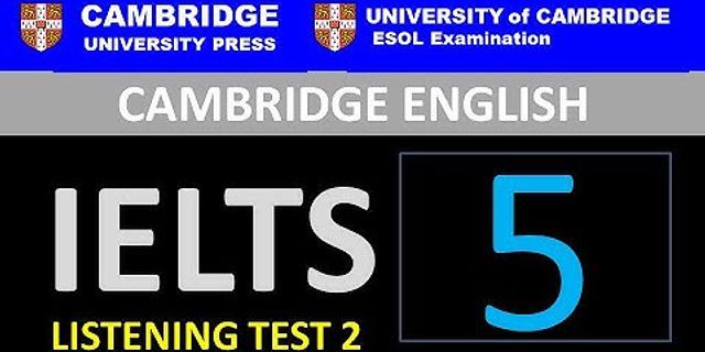 Cambridge ielts 5 listening test 2 Answers