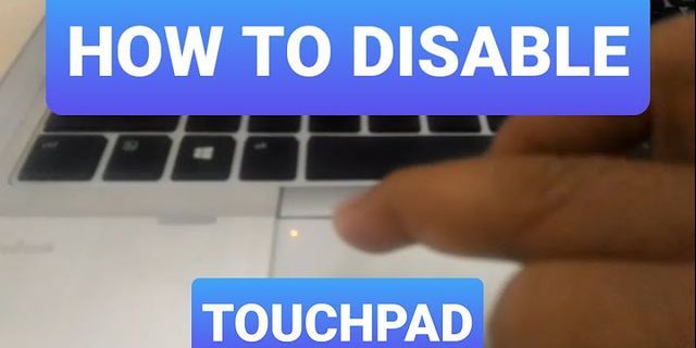 Cannot disable touchpad on HP laptop