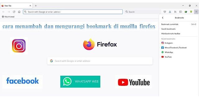 Cara membuat shortcut website di desktop Firefox