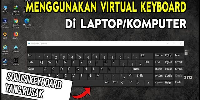 Cara menampilkan Keyboard di laptop Windows 10