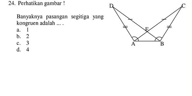 Cara menentukan banyak pasangan segitiga yang kongruen