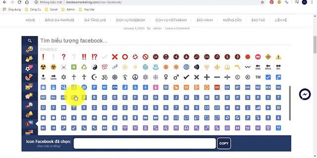Chèn icon vào bài viết Facebook trên máy tính