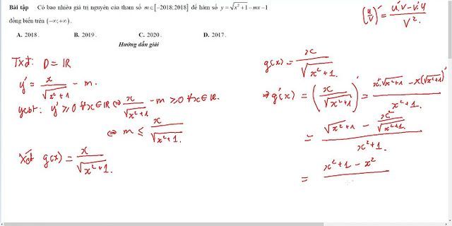 Cho hàm số y = mx + 2 Tìm tất cả giá trị của m để hàm số đồng biến trên R