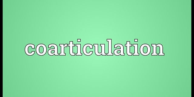 Coarticulation là gì