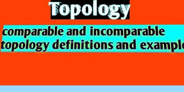 Comparable topology