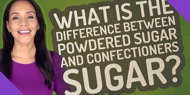 Confectioners sugar là gì