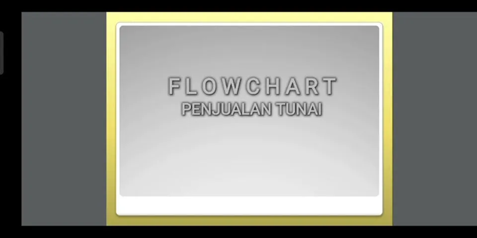 Contoh flowchart penjualan tunai sederhana dan penjelasannya