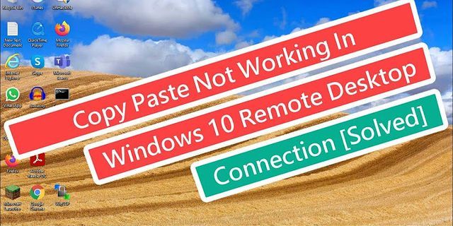 Copy file Remote Desktop Windows 10