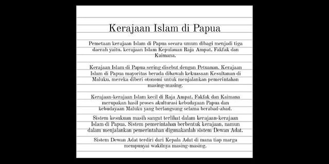 Daerah daerah yang mula mula dimasuki Islam di Maluku kecuali