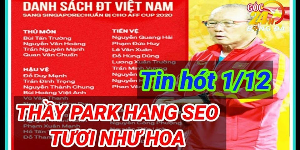 Danh sách cầu thủ Việt Nam tham dự AFF Cup 2022
