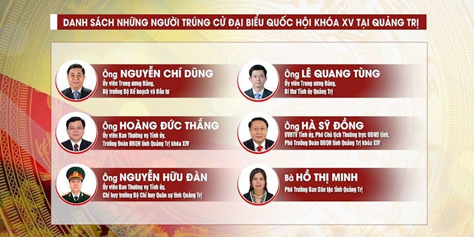 Danh sách trúng cử đại biểu Quốc hội tại thành phố Hồ Chí Minh