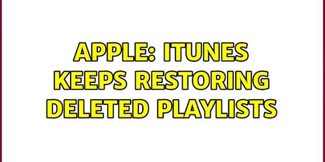 Delete playlist from iTunes on macbook