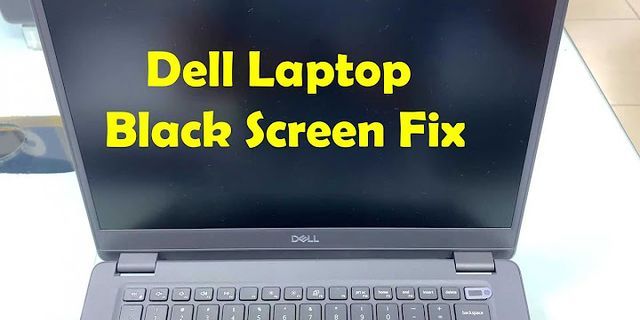 Dell laptop black screen won t turn off