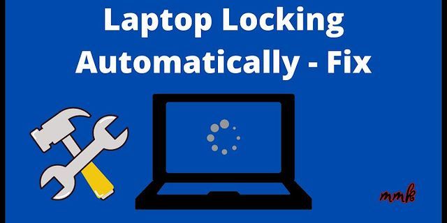Dell laptop keeps going to lock screen