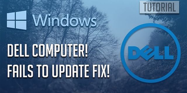 Dell laptop not working after update