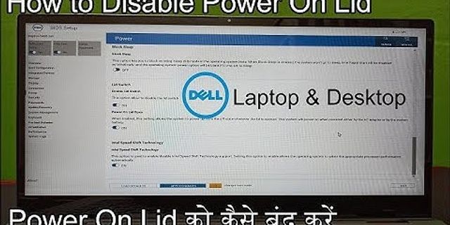 Dell laptop Open Lid Power on