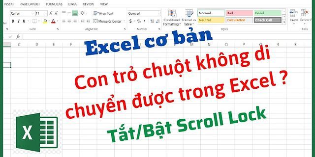Di chuyển chuột bằng bàn phím trong Excel