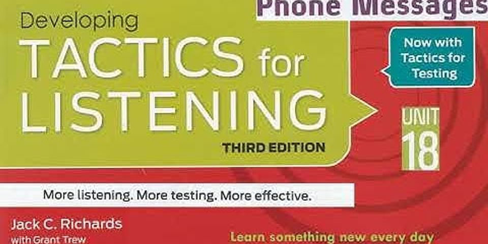 Dịch tactics for listening