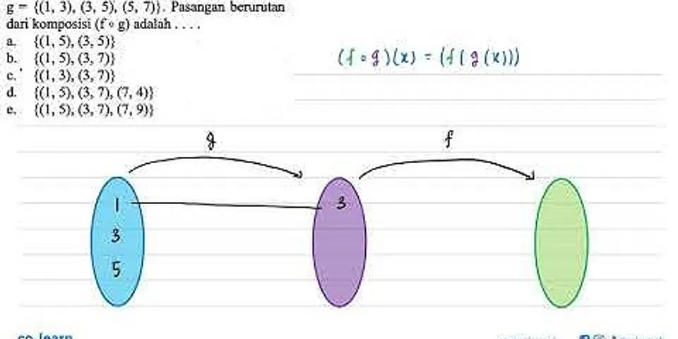 Diketahui fungsi 1 dan 2 − 1 komposisi fungsi f