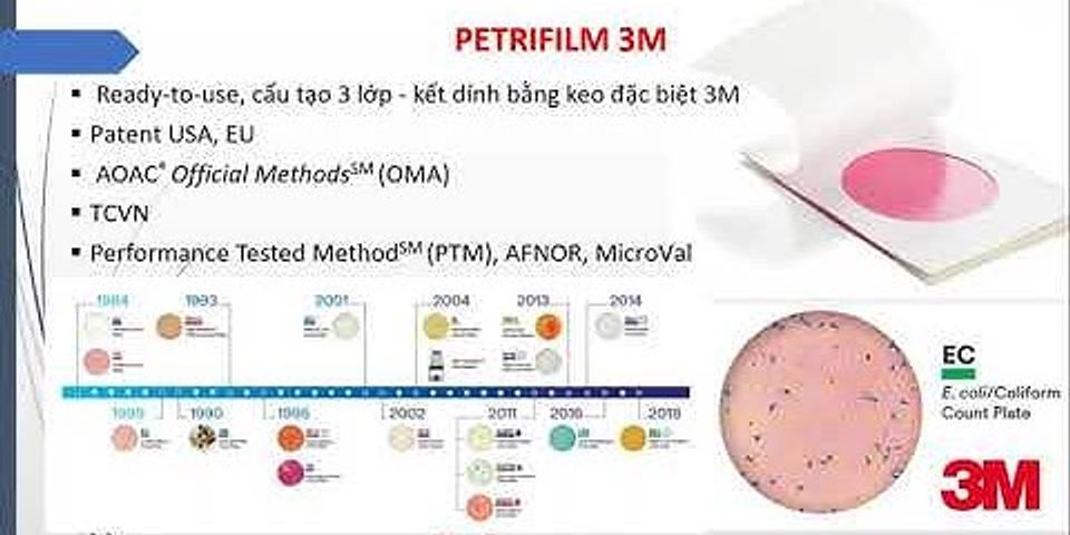 Định lượng tổng vi sinh vật hiếu khí bằng phương pháp đếm khuẩn lạc màng petrifilm