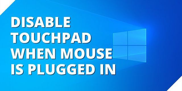 Disable TouchPad HP laptop Windows 10