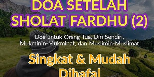 Doa untuk kaum muslimin dan muslimat Latin