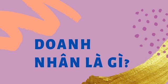 Doanh nhân là nghề gì