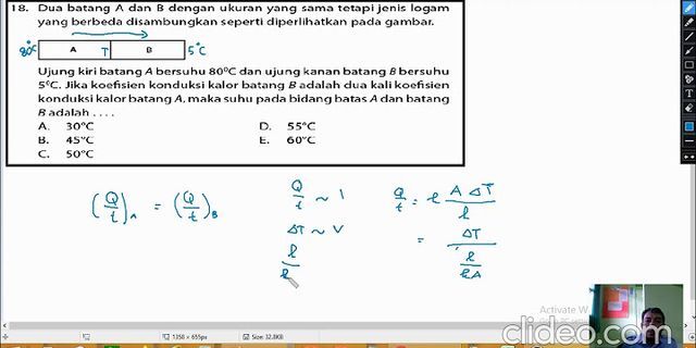 Dua Batang A Dan B Dengan Ukuran Yang Sama Tetapi Jenis Logam Yang ...