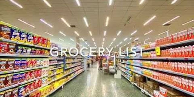 Editable grocery list template Google Docs