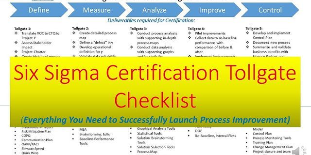 Effective checklists should Six Sigma