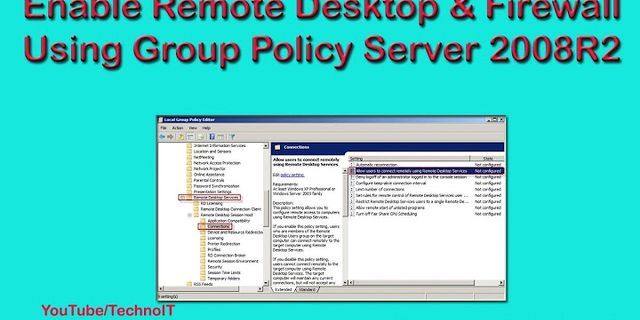 Enable Remote Desktop Group Policy