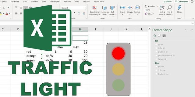 Excel drop down list with traffic light