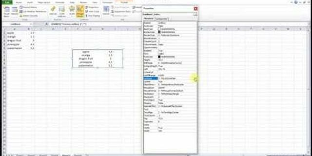 Excel VBA ListBox Properties