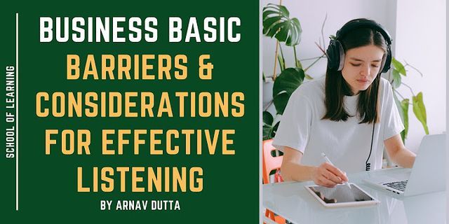 External barriers to listening