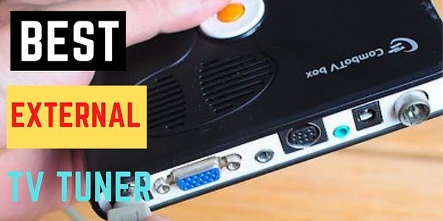 External TV Tuner for Laptop