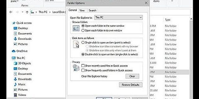 File Explorer Options là gì
