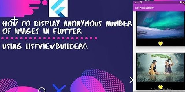 Flutter ListView builder with images
